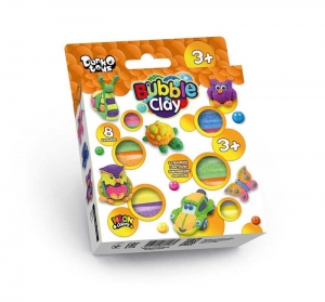 Купить Пінопластовий пластилін "BUBBLE CLAY" BBC-04-01U УКР., в коробці 8 кольорів "Danko Toys" оптом с доставкой