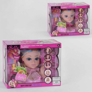 Купить Лялька-Голова для зачісок 8869-12 2 види, підсвічування, світло, звук, в коробці оптом с доставкой