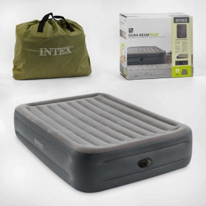 Купить Intex Кровать 64126 NP/ND 152х203/206х46см, встроенный электрический насос 220V, двухспальный оптом с доставкой