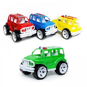 Купить Іграшка дитяча "Позашляховик класичний малий" кольоровий 329 "BAMSIC" 4 види, у сітці оптом с доставкой