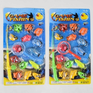 Купить Риболовля 118-14 магнітна, 2 кольори, 14 рибок, на листі оптом с доставкой