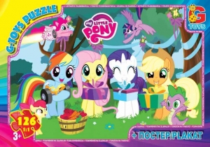 Купить Пазлы 117 эл."G Toys" "My little Pony" MLP 012 +постер оптом с доставкой