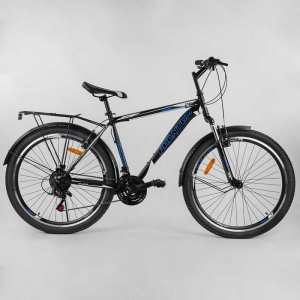 Купить Велосипед Спортивный CORSO «Phantom» 26" дюймов 25664 рама металлическая, SunRun 21 скорость, крылья, багажник, собран на 75% оптом с доставкой