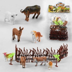 Купить Набір тварин BF 6983-13 "Сільськогосподарські тварини", 8 тварин у пакеті оптом с доставкой