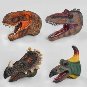 Купить *Голова на руку Q 9899-785 "Динозаври", 4 види, гумові, 1шт в пакеті, ВИДАЄТЬСЯ ТІЛЬКИ МІКС ВИДІВ оптом с доставкой