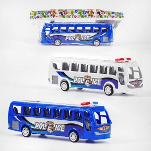 Купить Автобус JY 88-2 A "Поліція", 2 види, інерція, в пакеті оптом с доставкой