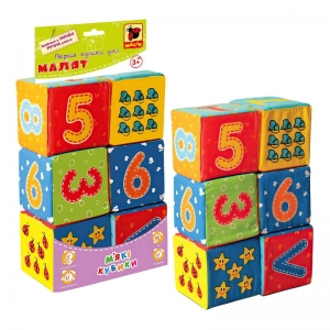 Купить Набір MC 090601-03 кубиків "Цифри" "Масік", 6 кубиків, в пакеті оптом с доставкой