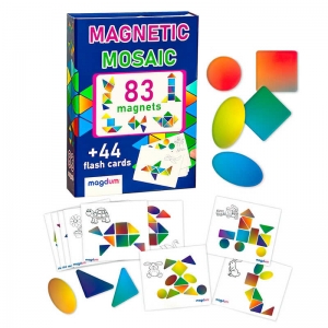 Купить Магнітна мозаїка ML4031-23 EN game "Mosaic" "Magdum", 83 магніти, 44 картки з завданнями оптом с доставкой