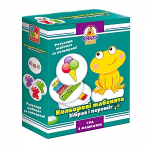 Купить Гра настільна розважальна Crazy Koko "Кольорові жабенята" VT8025-06 "Vladi Toys", в коробці оптом с доставкой