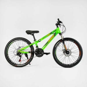 Купить Велосипед Спортивний Corso «PRIMARY» 24" дюйми PRM-24632 рама сталева 11``, обладнання Saiguan 21 швидкість, зібран на 75% оптом с доставкой