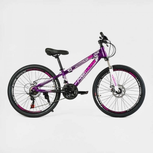 Купить Велосипед Спортивний Corso «PRIMARY» 24" дюйми PRM-24693 рама сталева 11``, обладнання Saiguan 21 швидкість, зібран на 75% оптом с доставкой