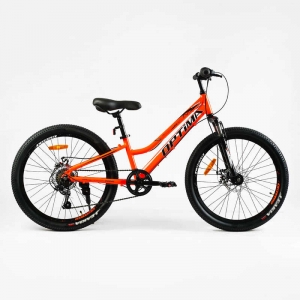 Купить Велосипед Спортивний Corso «OPTIMA» 24" дюйми TM-24215 рама алюмінієва 11``, обладнання Shimano RevoShift 7 швидкістей, зібран на 75% оптом с доставкой