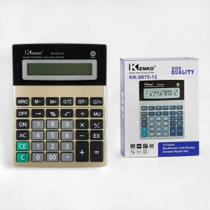 Купить Калькулятор C 62173 настільний, від батарейки, металопластик, в коробці оптом с доставкой