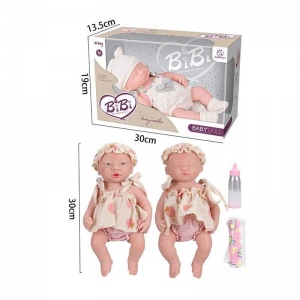 Купить Пупс XBY 3378-11 B немовля, силіконовий, підгузок, пляшечка, висота 29 см, в коробці оптом с доставкой