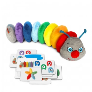 Купить М`яка розвиваюча іграшка MC 040701-01 "Гусениця Rainbow" "Масік", в сумці оптом с доставкой
