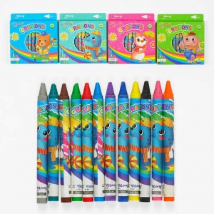 Купить Воскові олівці C 62116 12 кольорів, в коробці, ВИДАЄТЬСЯ ТІЛЬКИ МІКС ВИДІВ оптом с доставкой