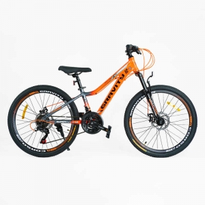 Купить Велосипед Спортивний Corso «GRAVITY» 24" дюйми GR-24763 рама алюмінієва 12’’, обладнання Shimano 21 швидкість, зібран на 75% оптом с доставкой