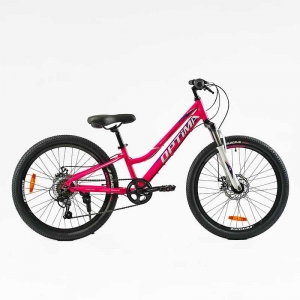 Купить Велосипед Спортивний Corso «OPTIMA» 24" дюйми TM-24936 рама алюмінієва 11``, обладнання Shimano RevoShift 7 швидкістей, зібран на 75% оптом с доставкой
