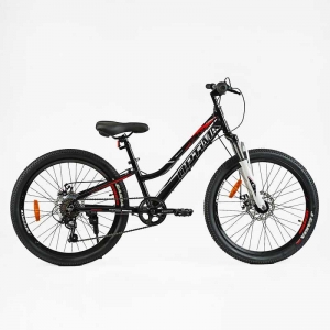 Купить Велосипед Спортивний Corso «OPTIMA» 24" дюйми TM-24811 рама алюмінієва 11``, обладнання Shimano RevoShift 7 швидкістей, зібран на 75% оптом с доставкой