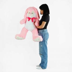 Купить М’яка іграшка "Зайченя" З-76207 колір рожевий висота 1.10см (1) оптом с доставкой