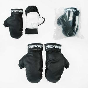 Купить Боксерські рукавички Б-51885 6 унцій, колір чорно-білі оптом с доставкой