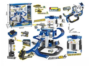 Купить Парковка 660 S-22 53 елементи, 3 металопластикові машинки, гелікоптер, звуки, підсвічування, мікрофон, механічний ліфт, стріляє м’якими патронами, оптом с доставкой